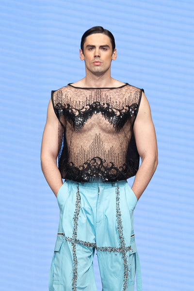 BEADWORK CARGO PANTS