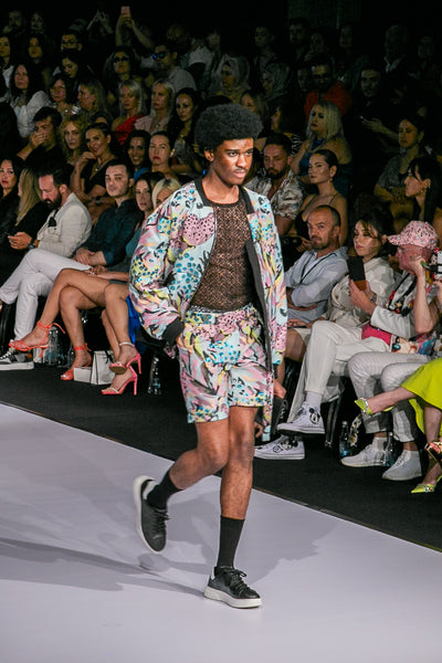 JACQUARD BOMBER JACKET & SHORTS SET