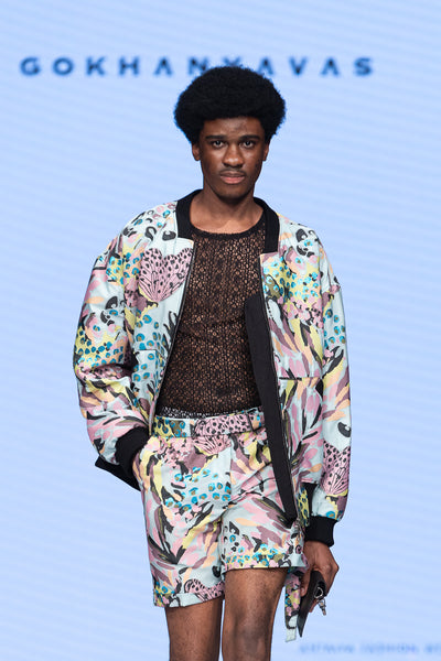 JACQUARD BOMBER JACKET & SHORTS SET