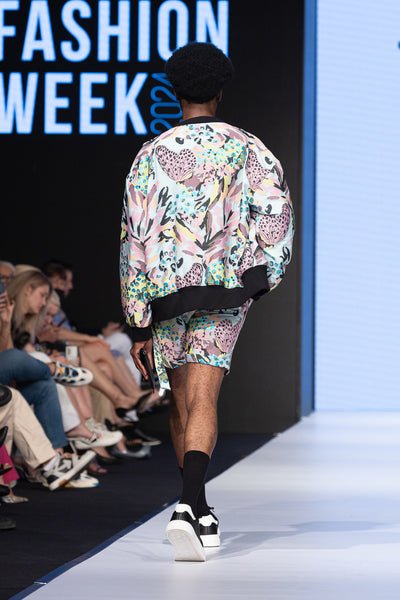 JACQUARD BOMBER JACKET & SHORTS SET