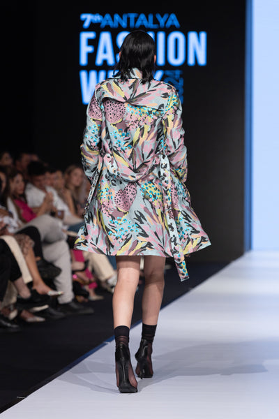 JACQUARD TRENCH COAT & SKIRT & TOP SET