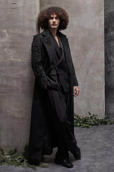 HANDMADE BEADWORK LONG COAT