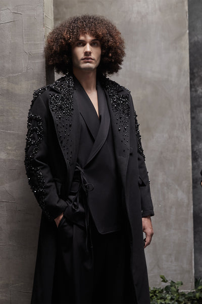 HANDMADE BEADWORK LONG COAT