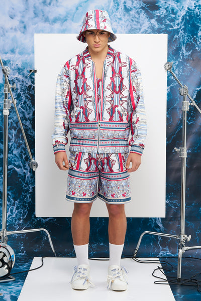 PATTERNED BOMBER JACKET