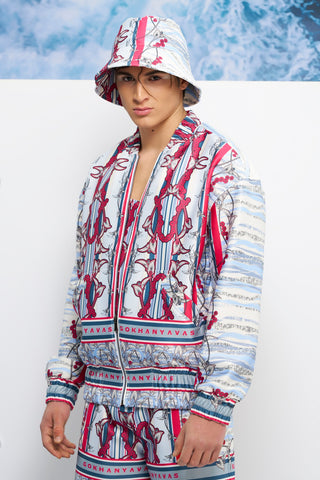 PATTERNED BOMBER JACKET